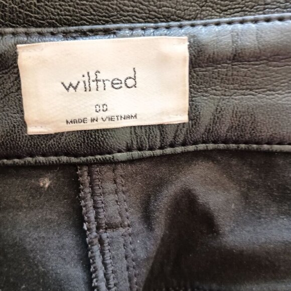 Aritzia Wilfred Melina Faux Leather Pants Black Straight Leg Women’s 00 - Picture 9 of 9
